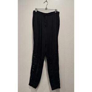 Something Else By Natalie Wood US 4 Embroidered Black Pants Anthropologie